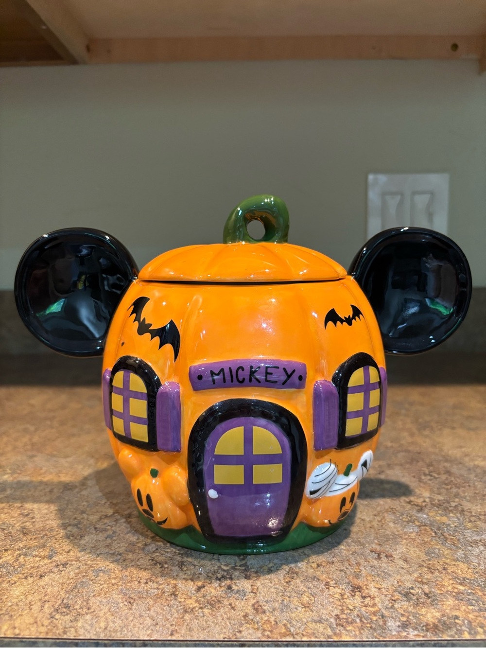 Mickey Pumpkin Halloween Candy cookie Jar canister home decor - Picture 6 of 12